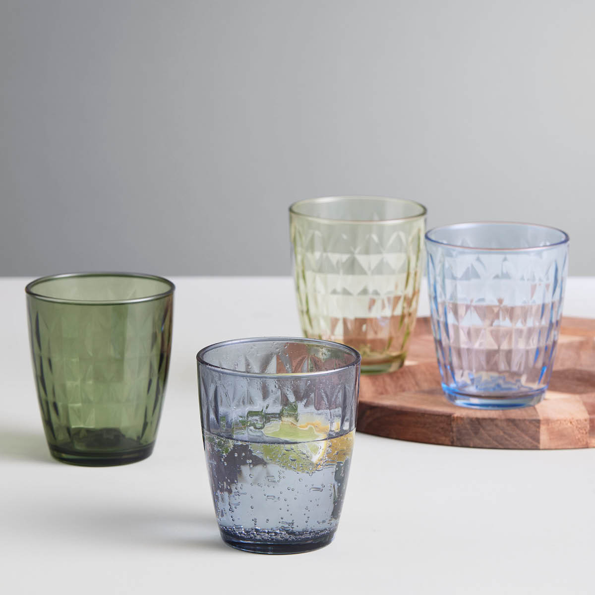 Mosaic Dricksglas 34 cl 4-pack Blå/Grön