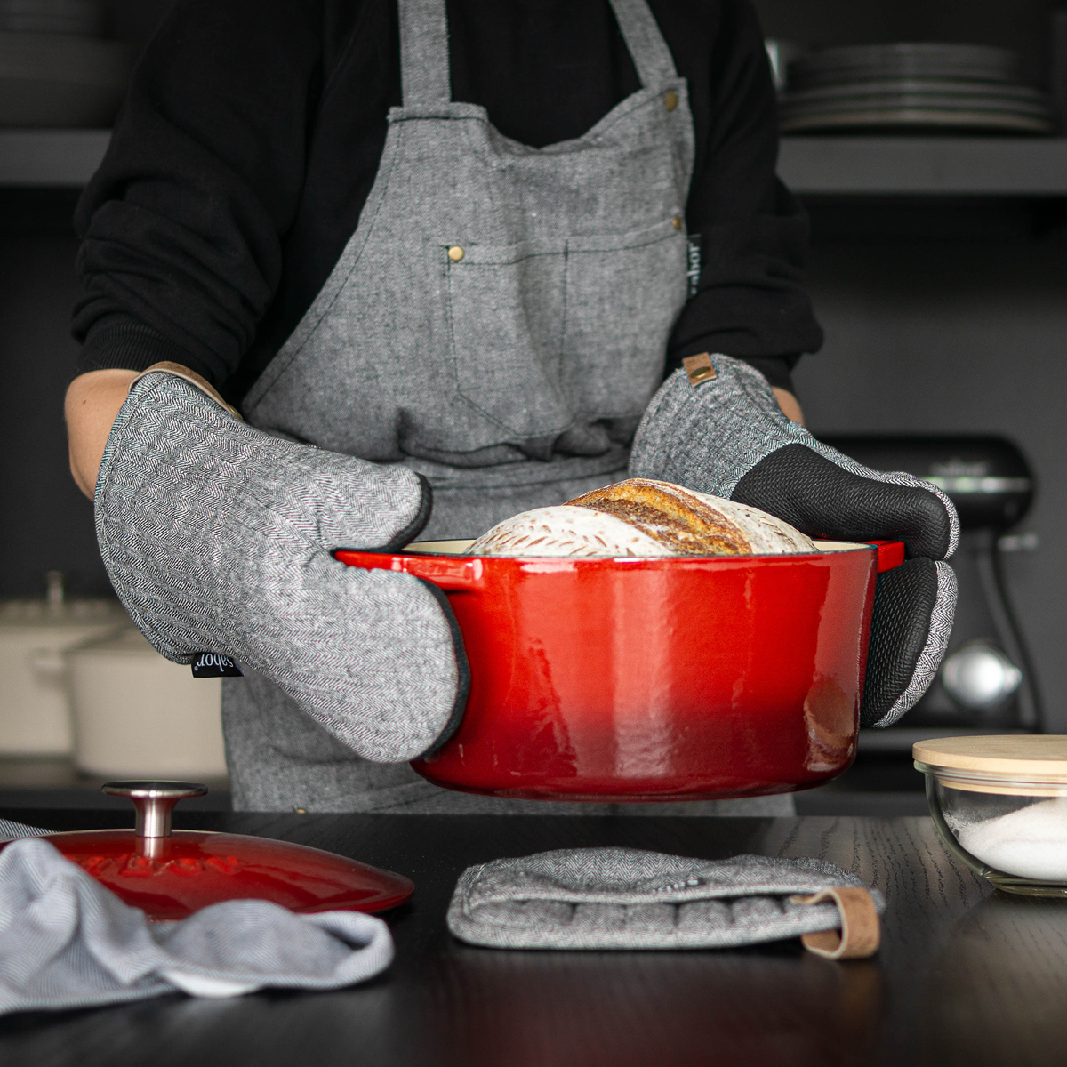 Home Grillvante Vänster Grå