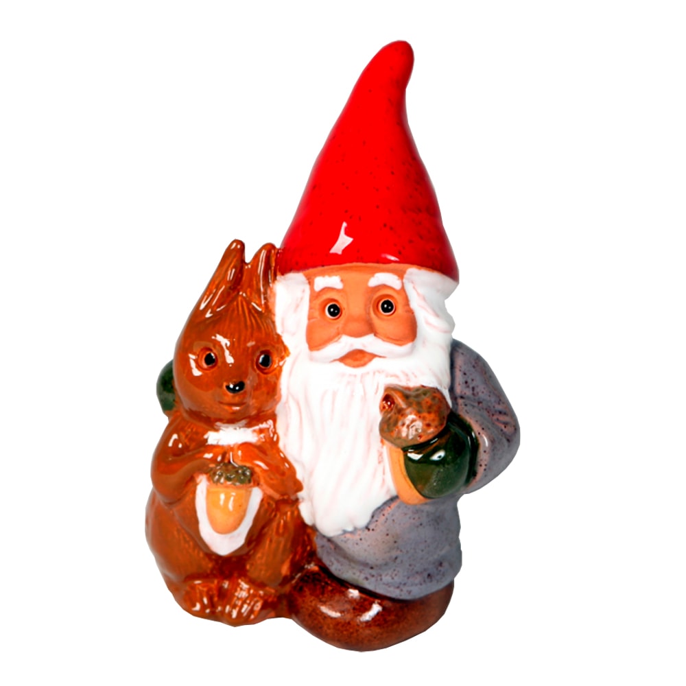 Tomte med Ekorre 13 cm