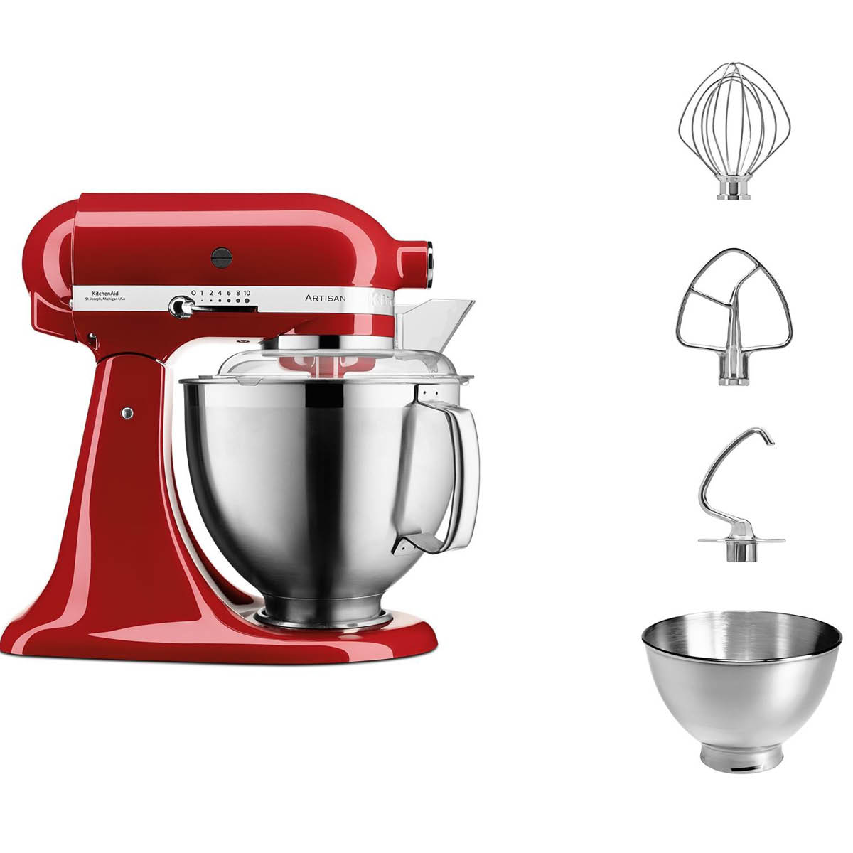 KitchenAid Artisan Köksmaskin 5KSM185PS 4,8 L Röd
