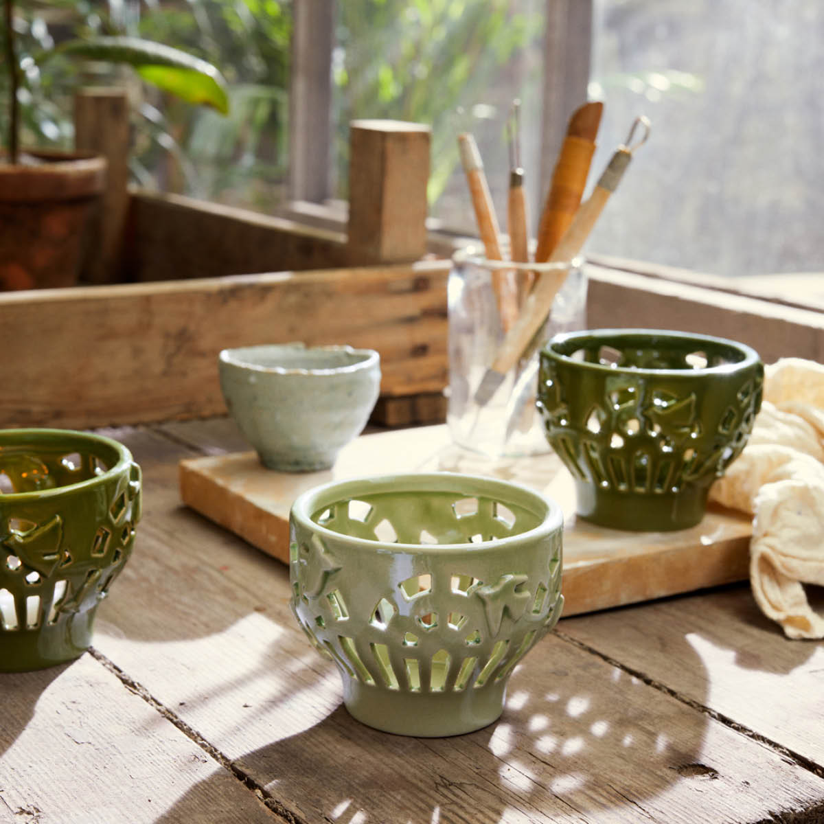 Orangery Ljuslykta 9,5 cm Spring Leaf