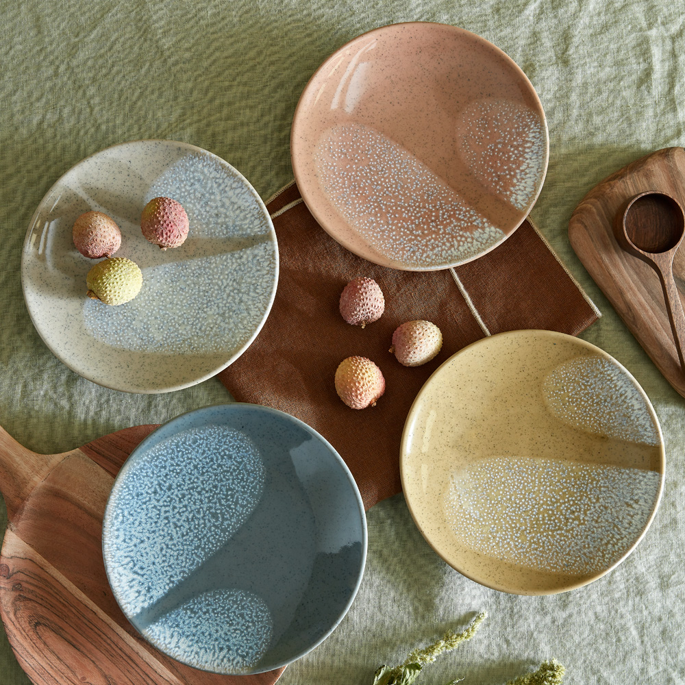 Assiett 17 cm 4-pack Flerfärgad