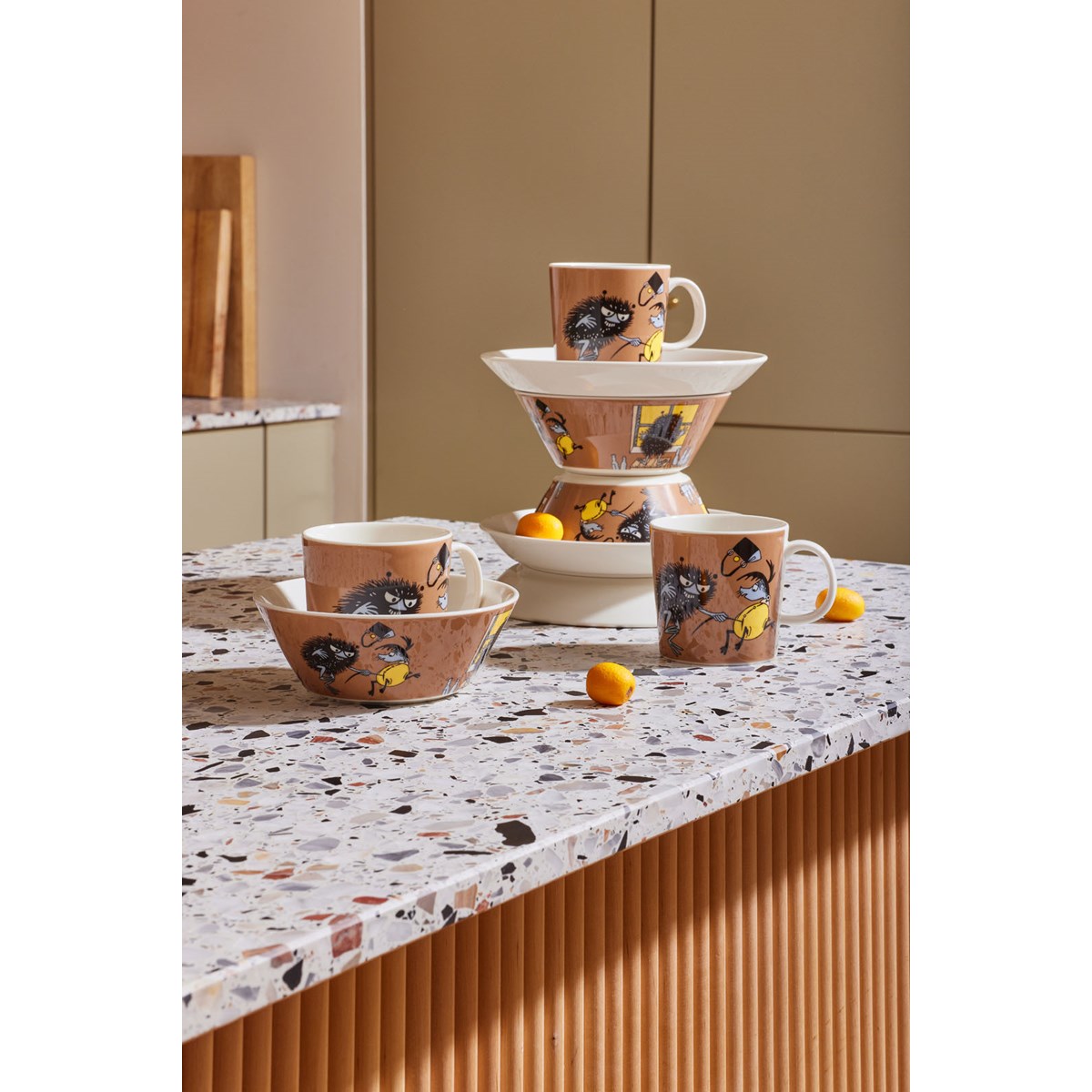 Mumin Skål Stinky i Farten 15 cm Brun