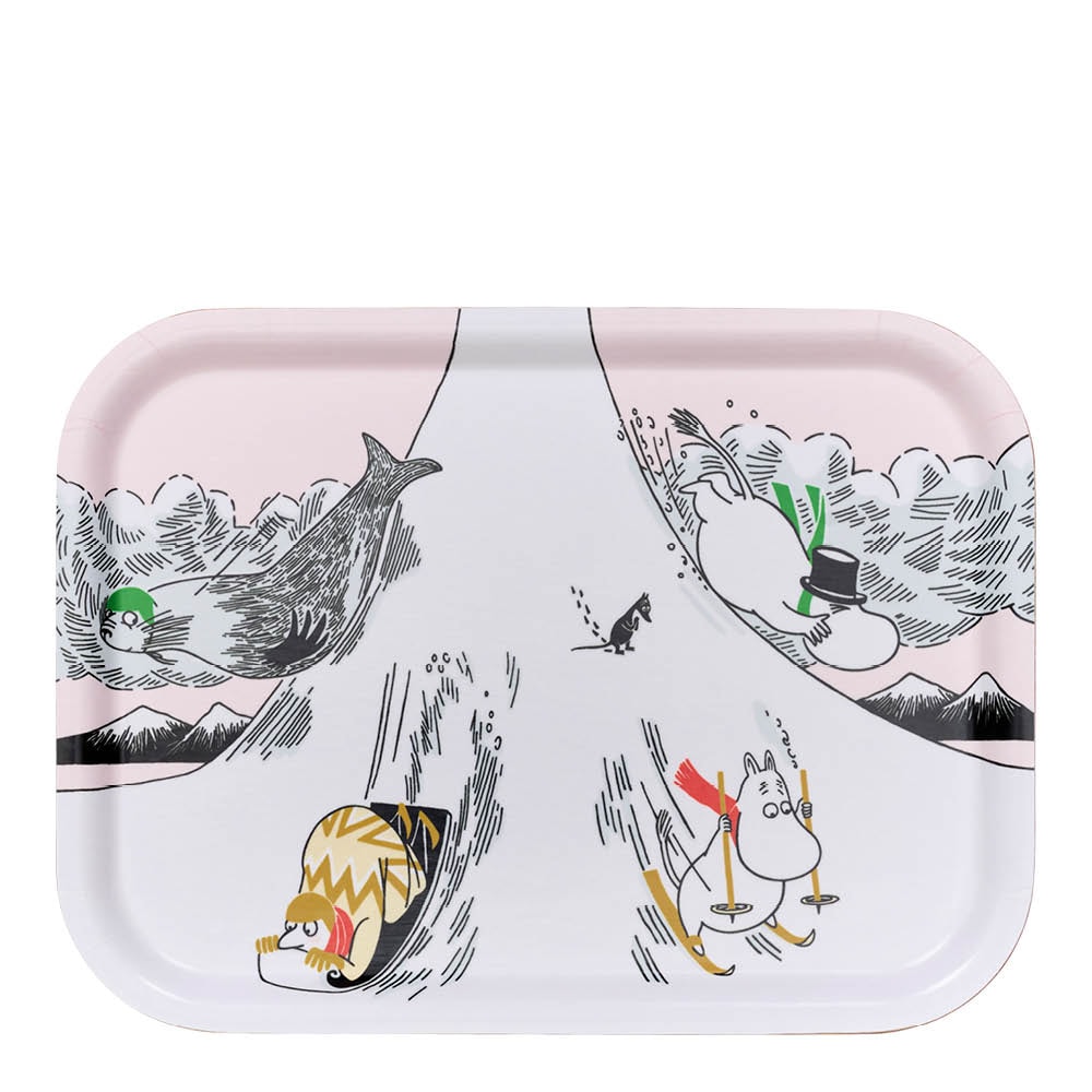 Mumin Bricka 27x20 cm Åka Kana Rosa