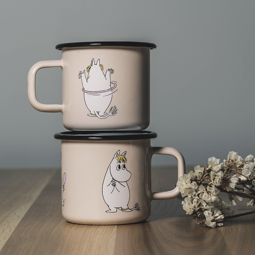 Mumin Emaljmugg Snorkfröken 37 cl Beige