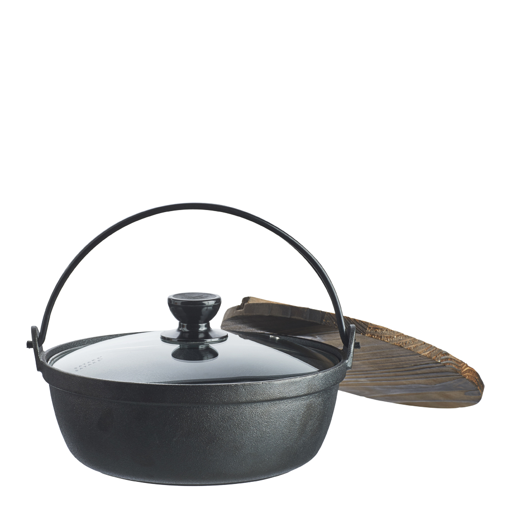 Nabe Gjutjärnsgryta med glaslock 2,7 L