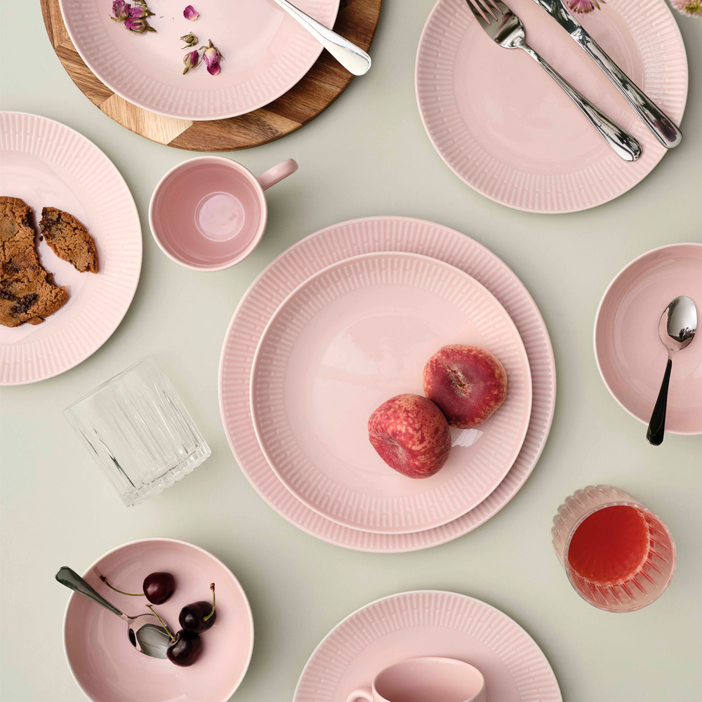 Relief Djup Tallrik 22 cm Rosa