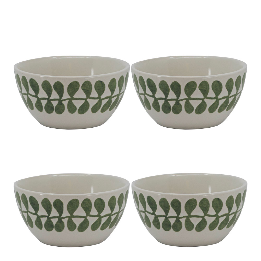 Vegetable Sk&aring;l 4-pack Vit/Gr&ouml;n