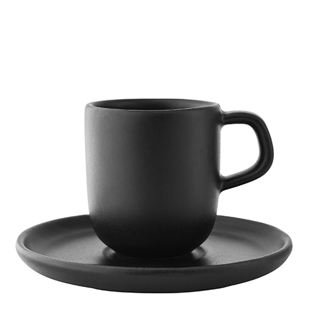 Nordic kitchen Espresso kopp med fat 7 cl Svart