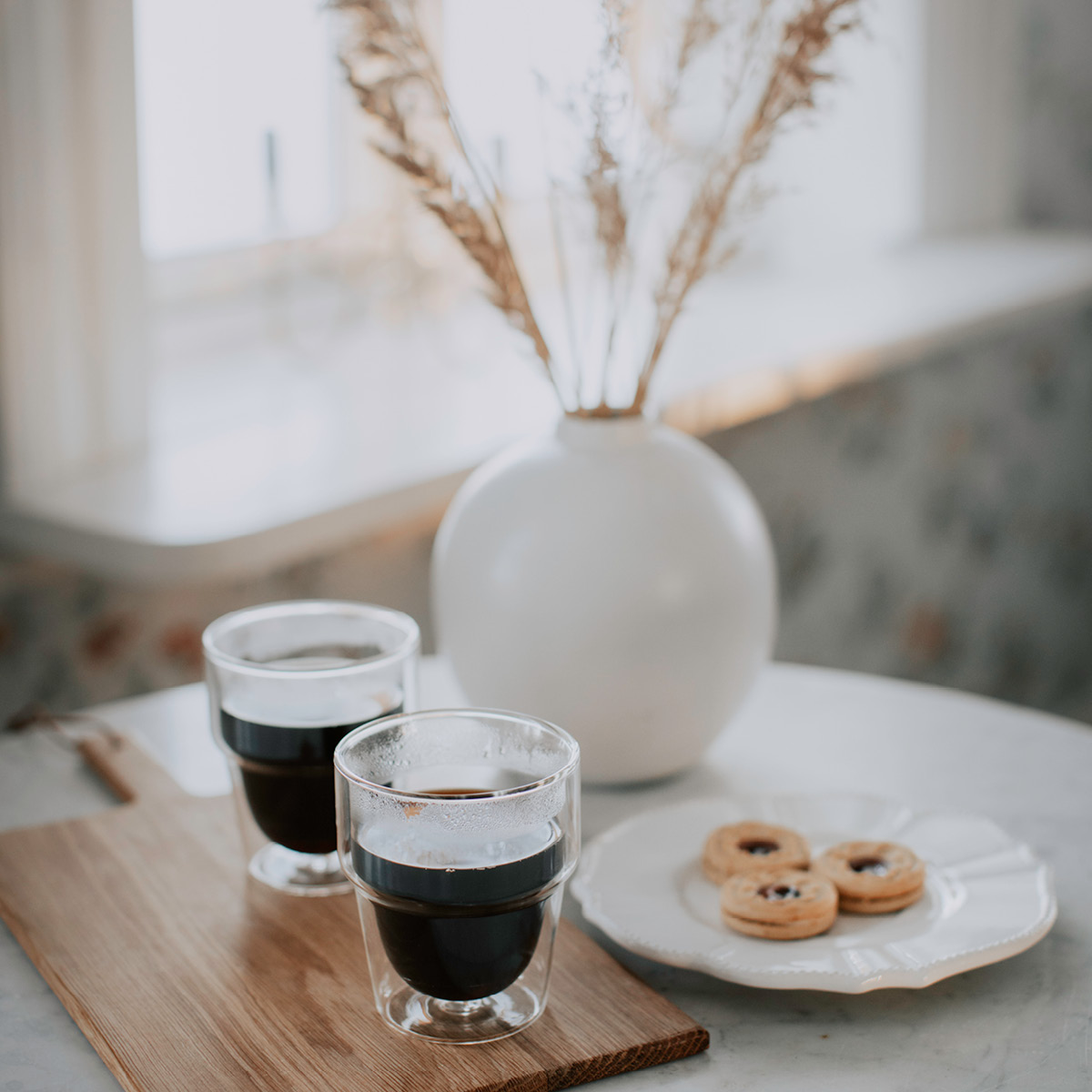 Kaffemugg 32 cl 2-pack dubbelväggad Klar