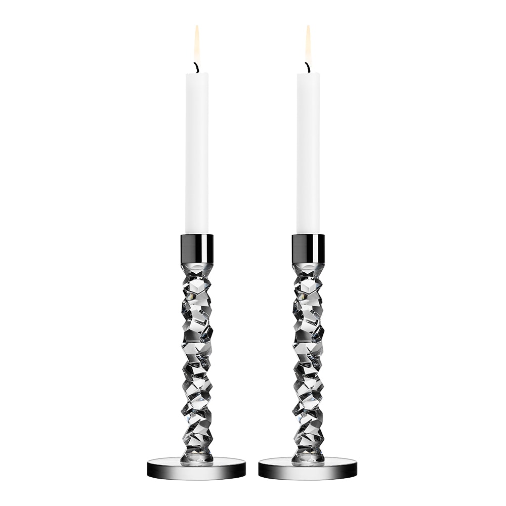 Carat Ljusstake 24,2 cm 2-pack Rostfritt stål