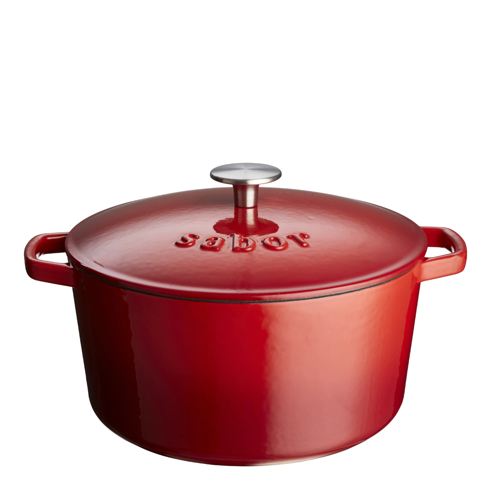 Sabor Gjutjärnsgryta 3 L Röd