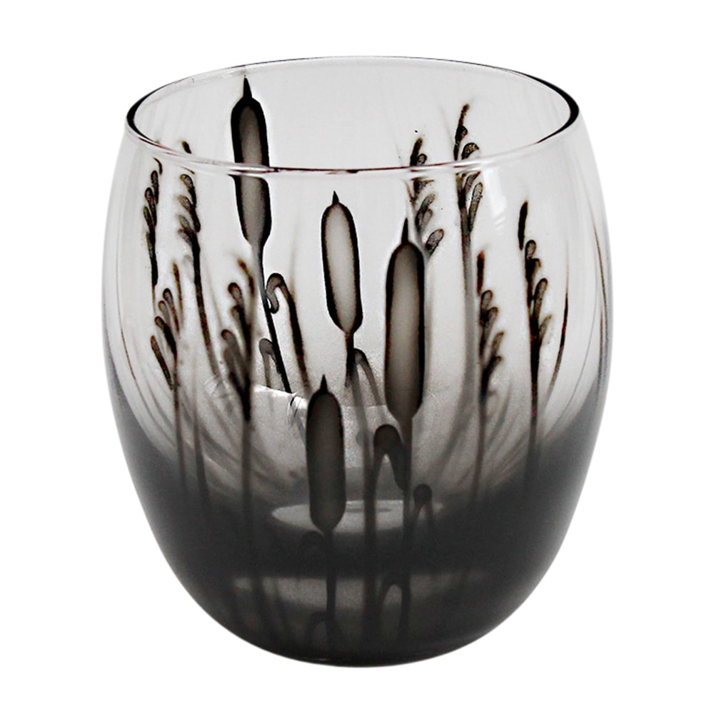 Kaveldun Ljuslykta 10x9,5 cm Grå