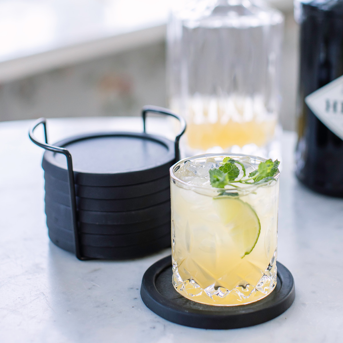 Glasunderlägg 8-pack Flerfärgad