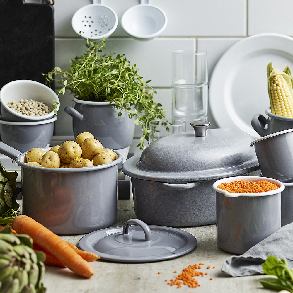 Kastrull/Lock 2,3 L Grå