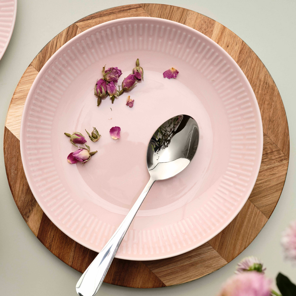 Relief Djup Tallrik 22 cm Rosa
