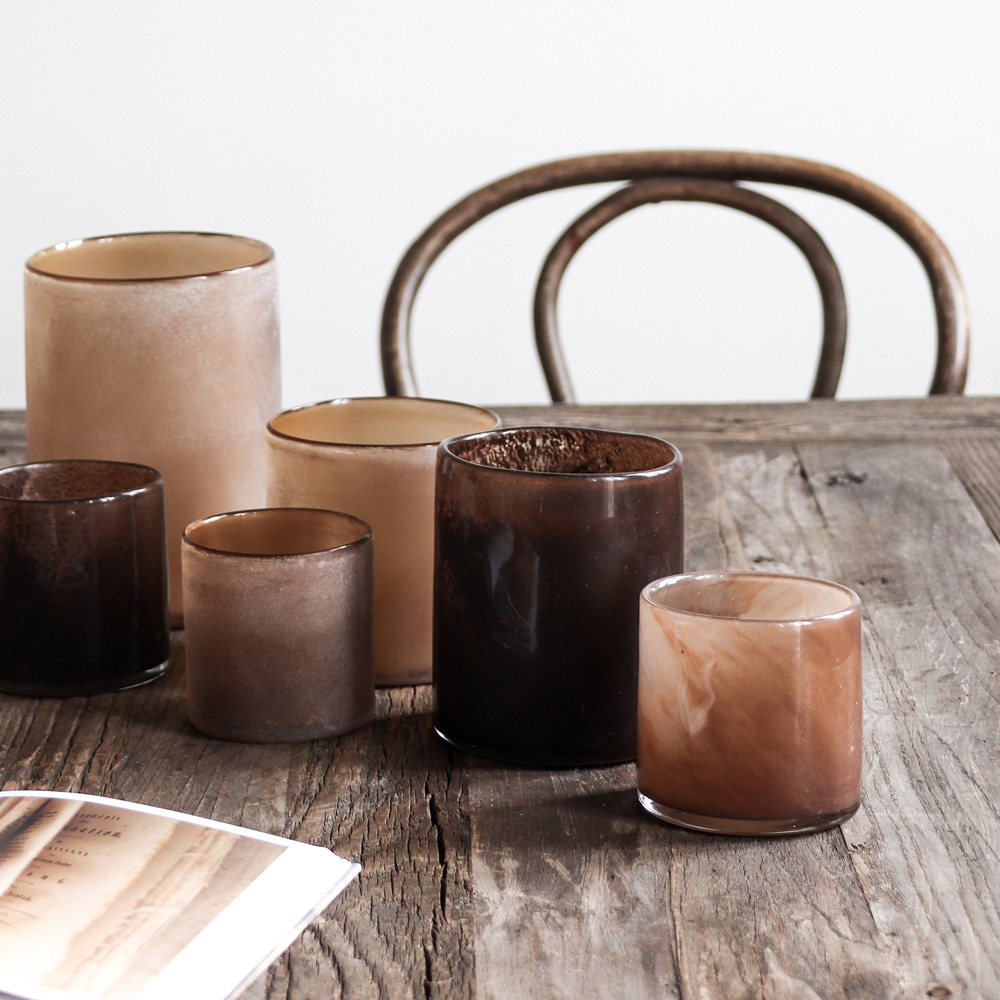 Lyric Ljuslykta 8x8 cm Dark Brown