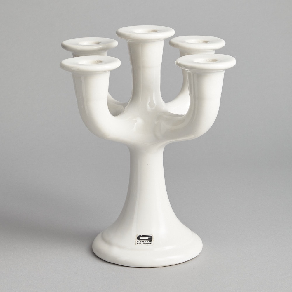 SÅLD Guldkroken 5-armad Ljusstake