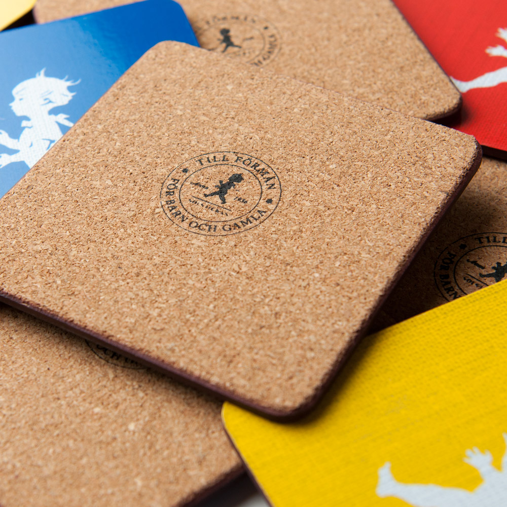 Glasunderlägg 10x10 cm 4-pack Svart