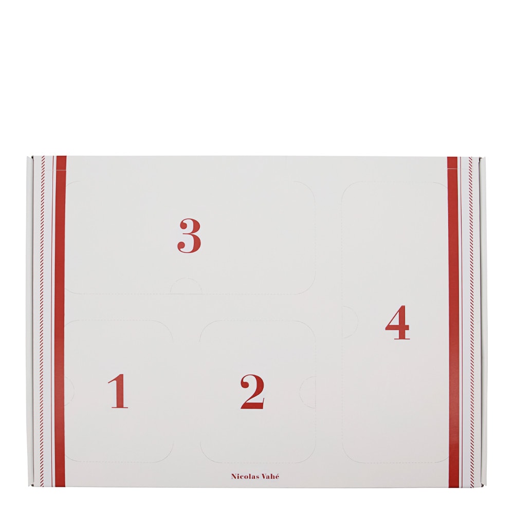 Adventskalender 2022 4 Luckor Vit/Röd