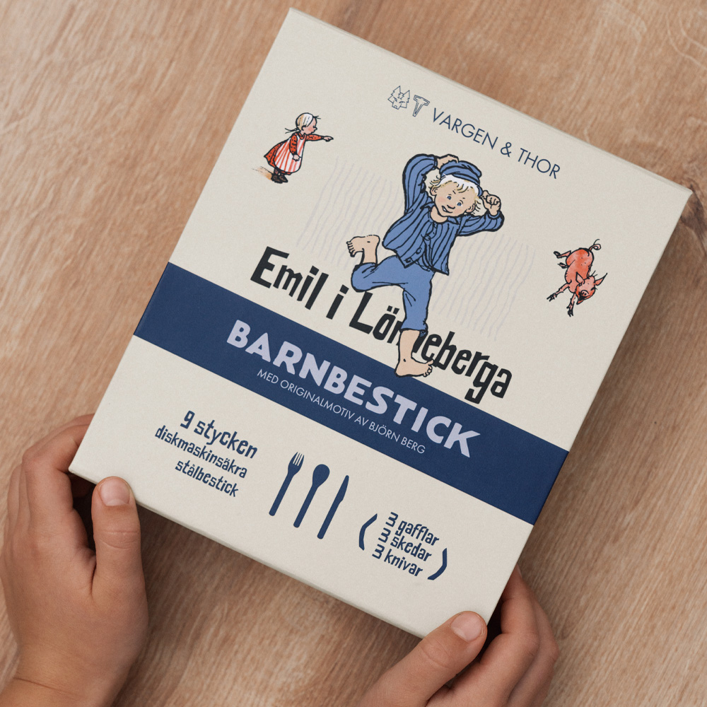 Lupo Barnbestick Emil 9 delar Rostfri