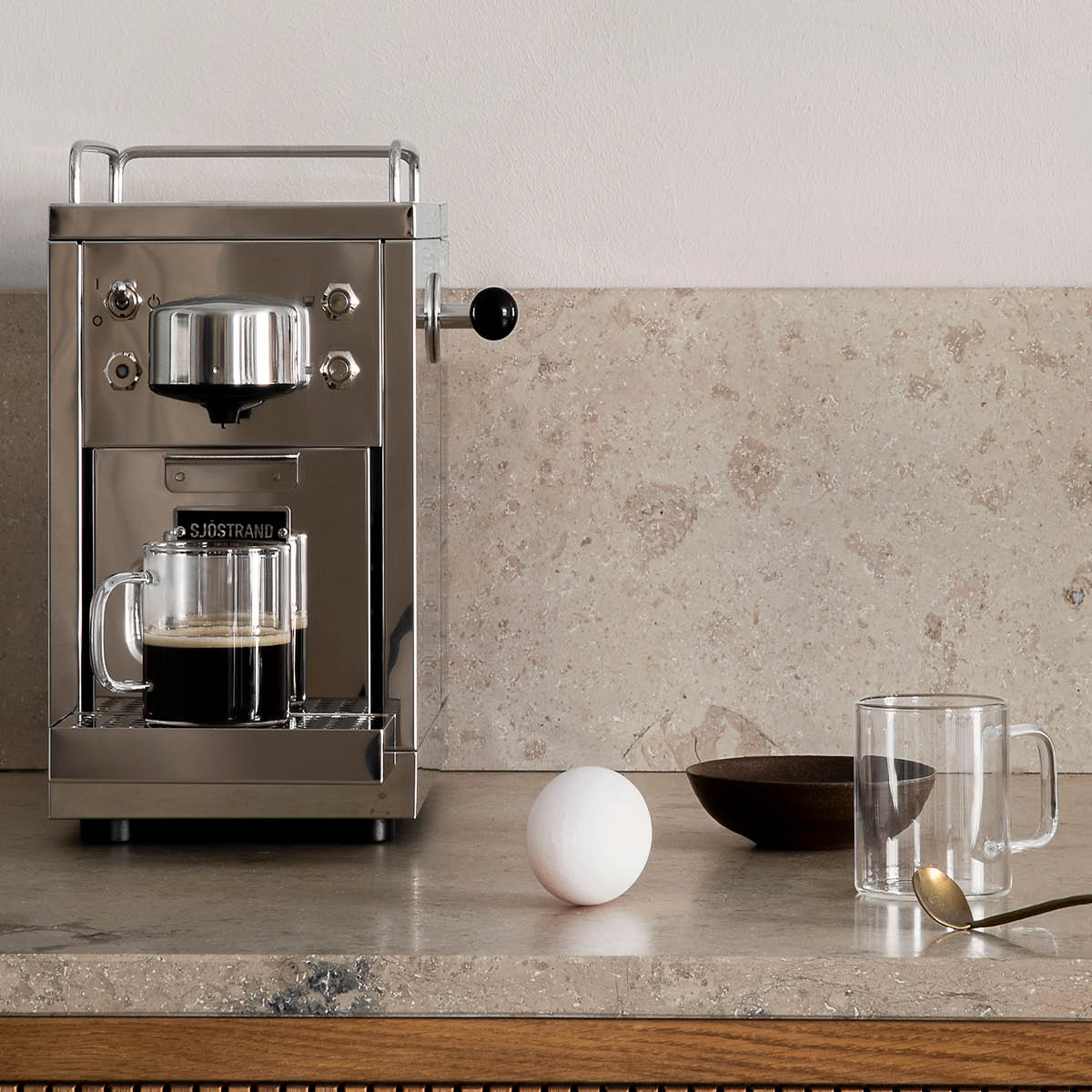 Espressomaskin för kapslar Rostfri