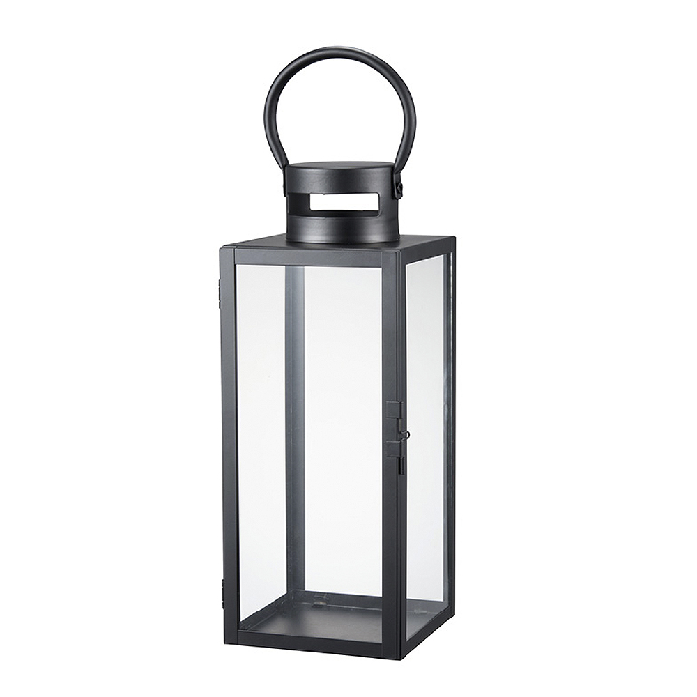 Lykta Svart Metall 31 cm