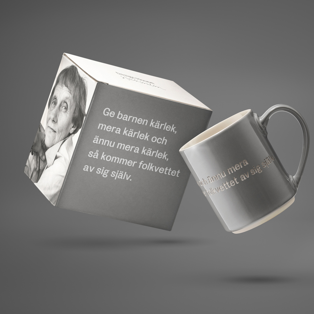 Astrid Lindgren Mugg Grå Ge barnen kärlek