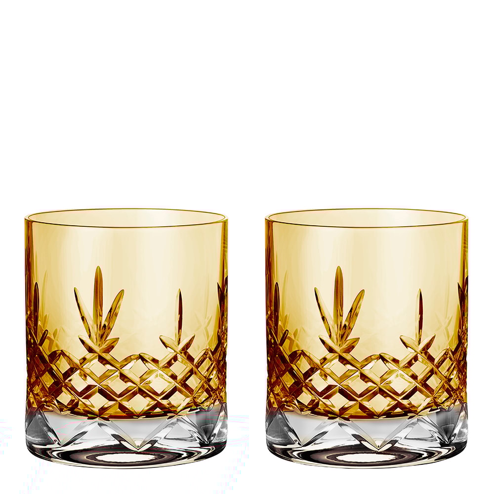 Crispy Lowball Glas 38 cl 2-pack Gul