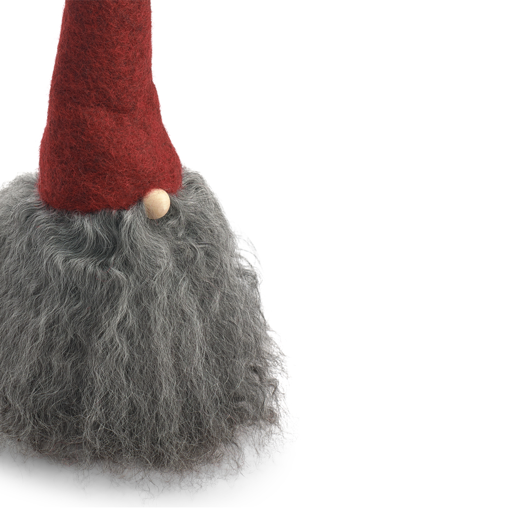 Sk&auml;ggtomte Gotland Stor 30 cm R&ouml;d/Gr&aring;