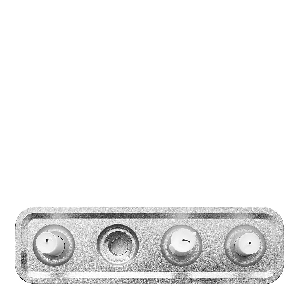 Stumpastaken lång 4 ljus Aluminium blank