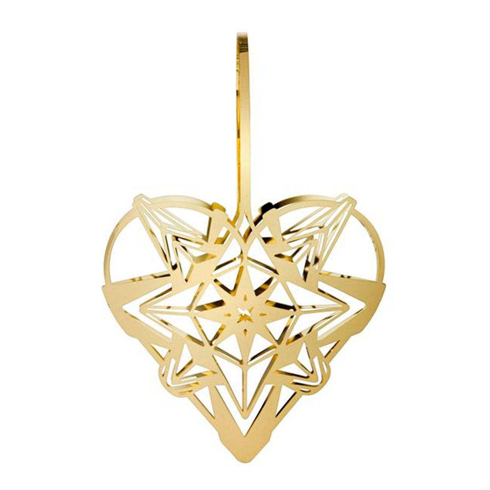 Hängande Hjärta 25,6 cm Förgylld