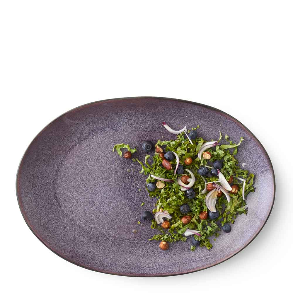 Fat Oval 36x25 cm Svart/Lila