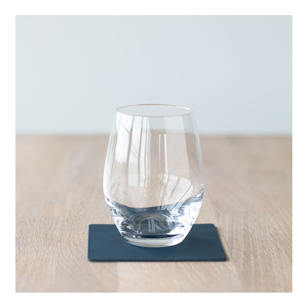 Square Glasunderlägg 10x10 cm Midnattsblå