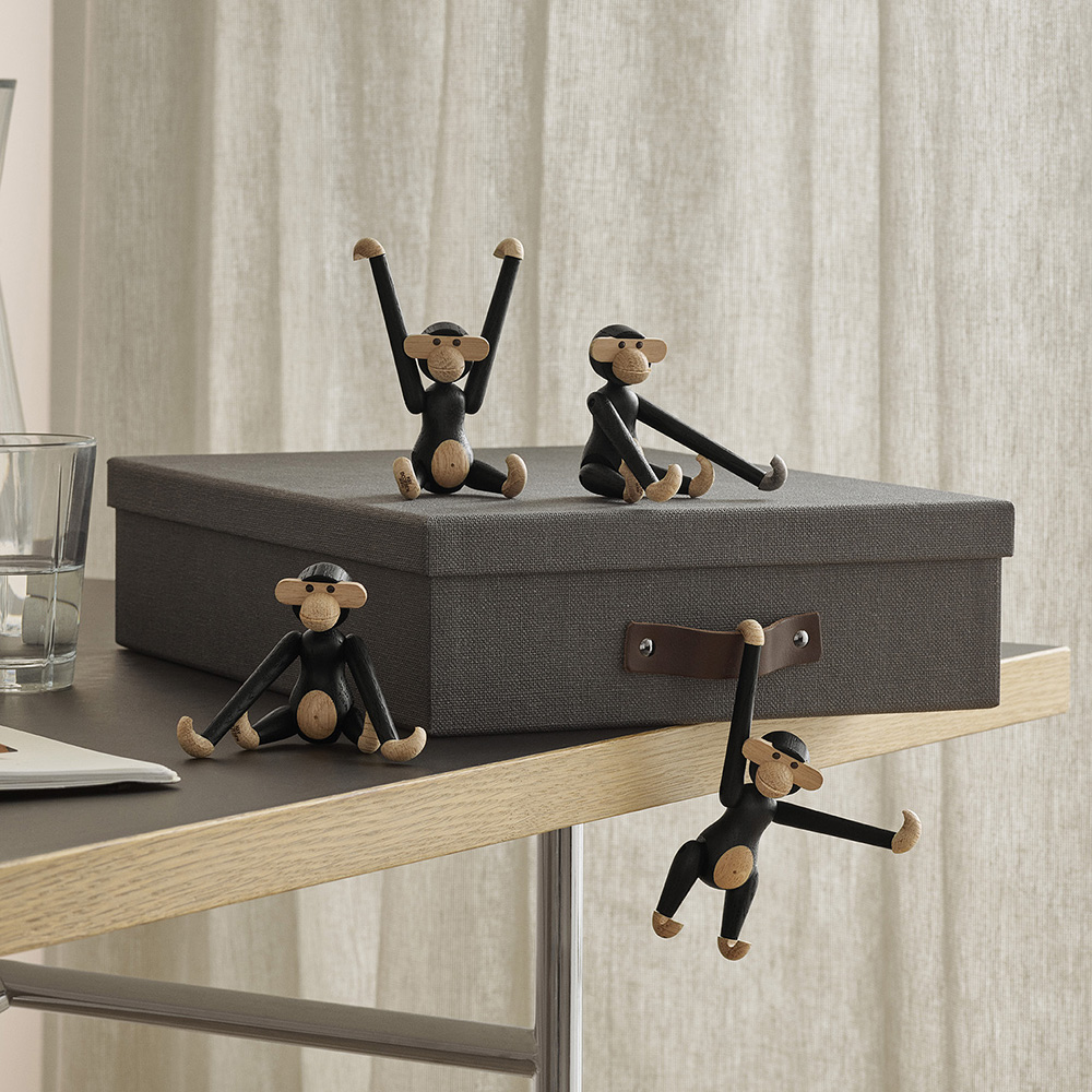 Kay Bojesen Apa mini 9,5 cm Mörkbetsad Ek