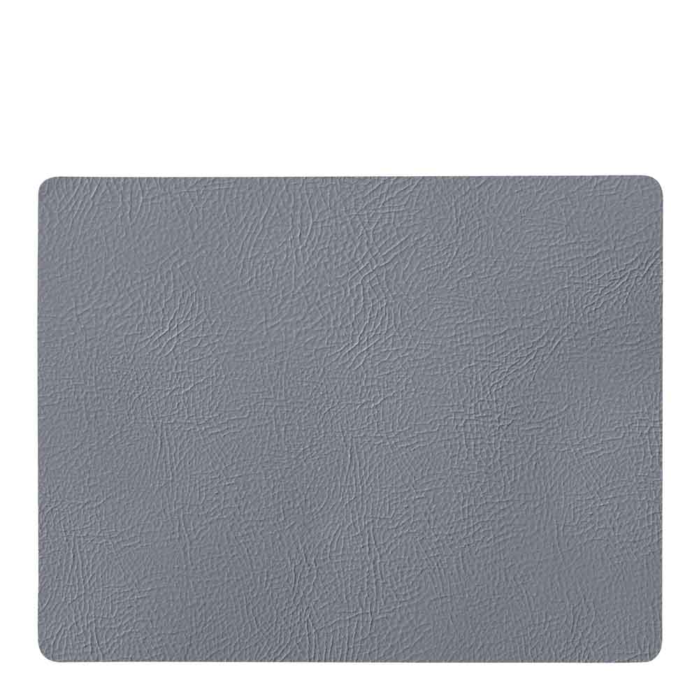 Quadro Bordstablett Återvunnet Läder 43x35 cm Grå