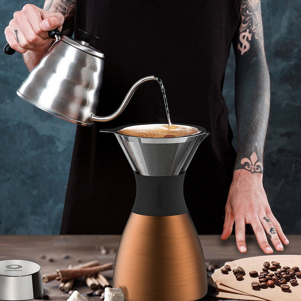 Pour Over Bryggare 1 L Koppar/Svart