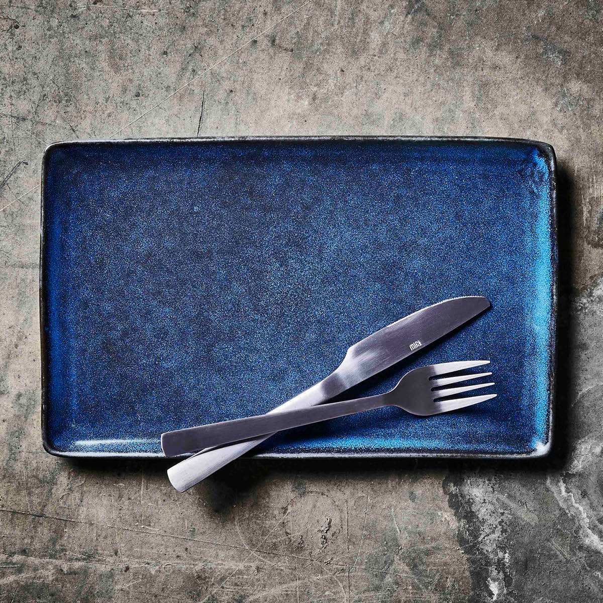 Raw Tallrik rektangulär 31,5x1,5 cm Midnight Blue