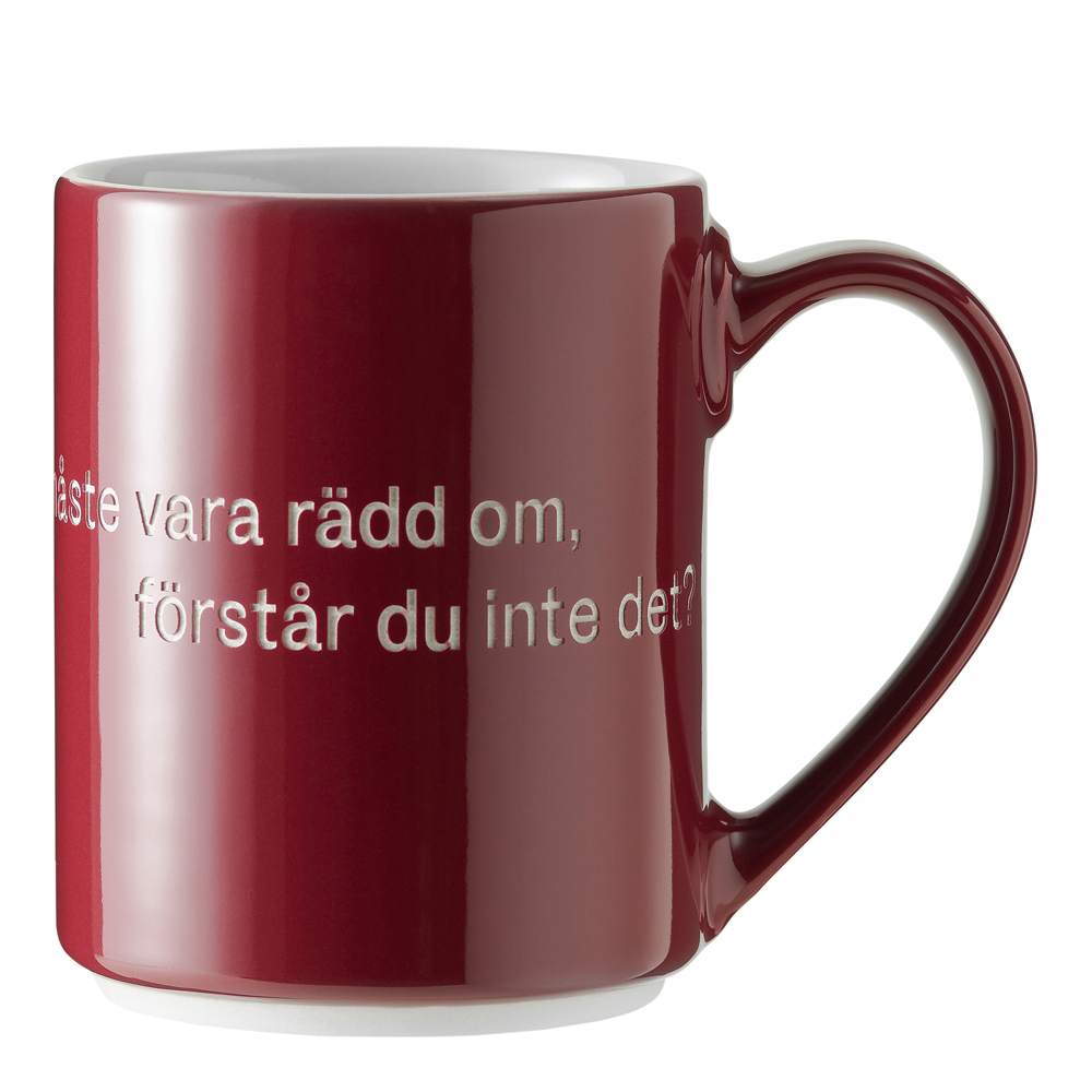 Astrid Lindgren Mugg Vinröd Livet är en sak