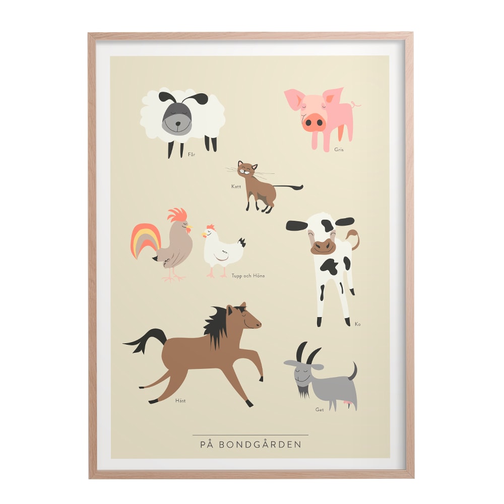 Poster 30x40 cm  På bondgården