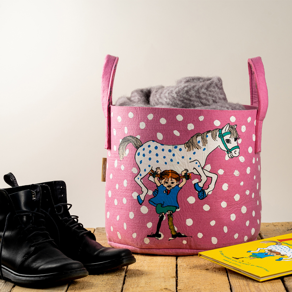 Pippi Förvaringskorg 35x31 cm Pippi & Lilla gubben