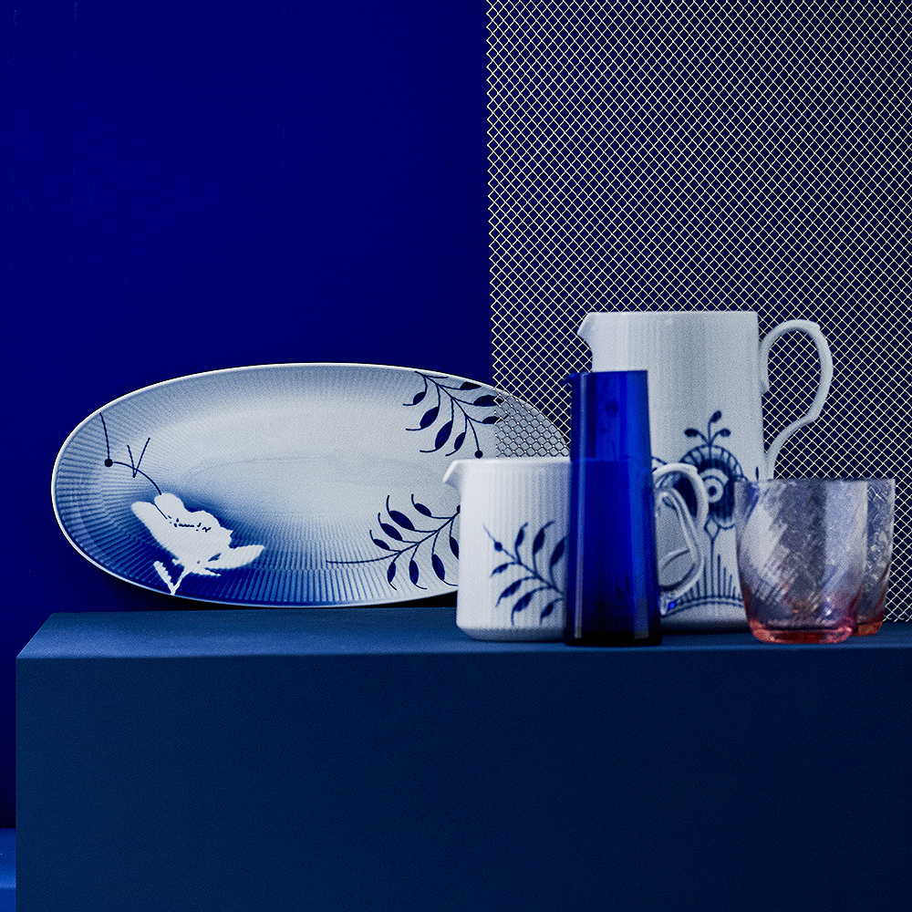 Mega Rose Fat 37 cm Blå