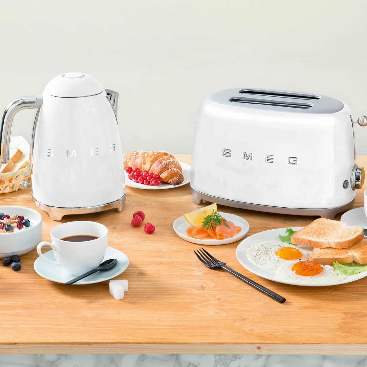 Smeg 50's Style Brödrost 2 skivor Vit