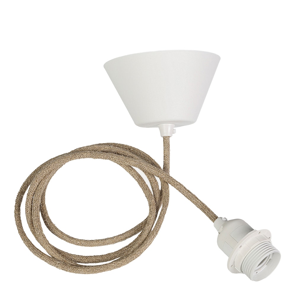 Textilsladd 2 m E27 Natur