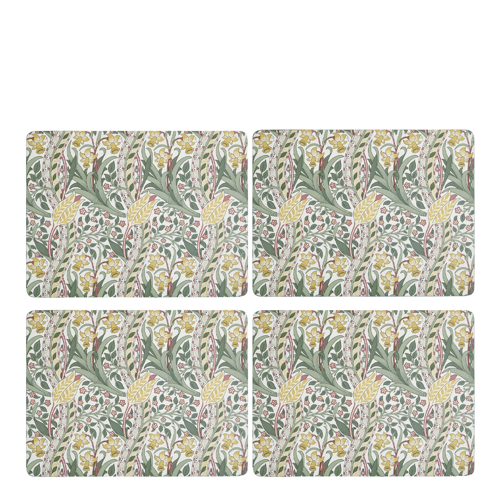 Morris & Co Bordsunderlägg Daffodil 4-pack Flerfärgad