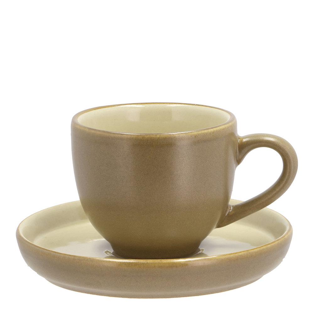 BITZ Espresso med fat 7 cl Wood/Sand