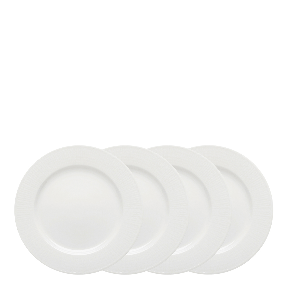 Swedish Grace Tallrik flat 27 cm 4-pack Snö