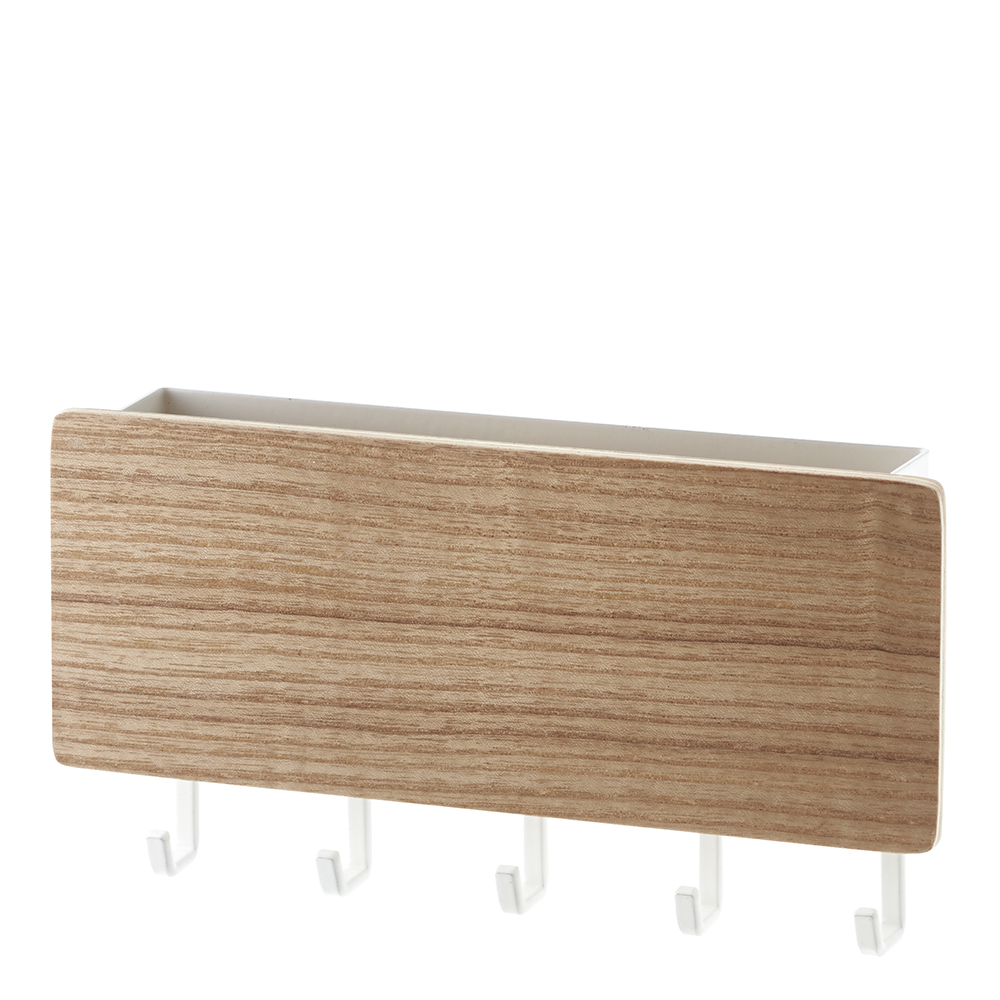 Rin Nyckelhållare med behållare 18x9,5 cm Vit