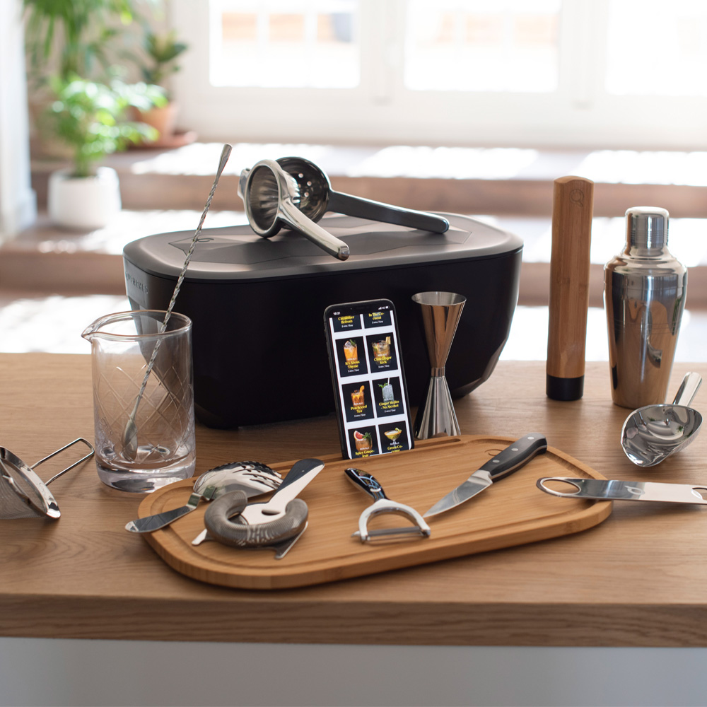 Drinkset i 17 delar Svart