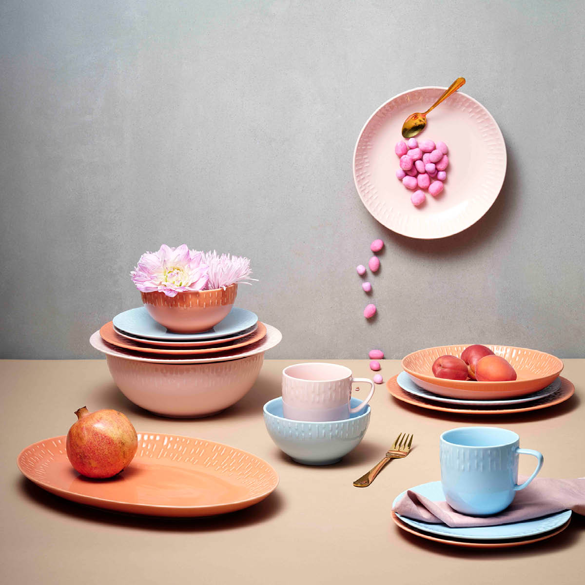 Confetti Skål 14 cm Aqua